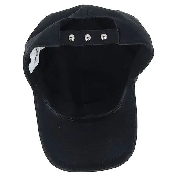 Burberry Embroidered Logo Baseball Cap in Black Cotton